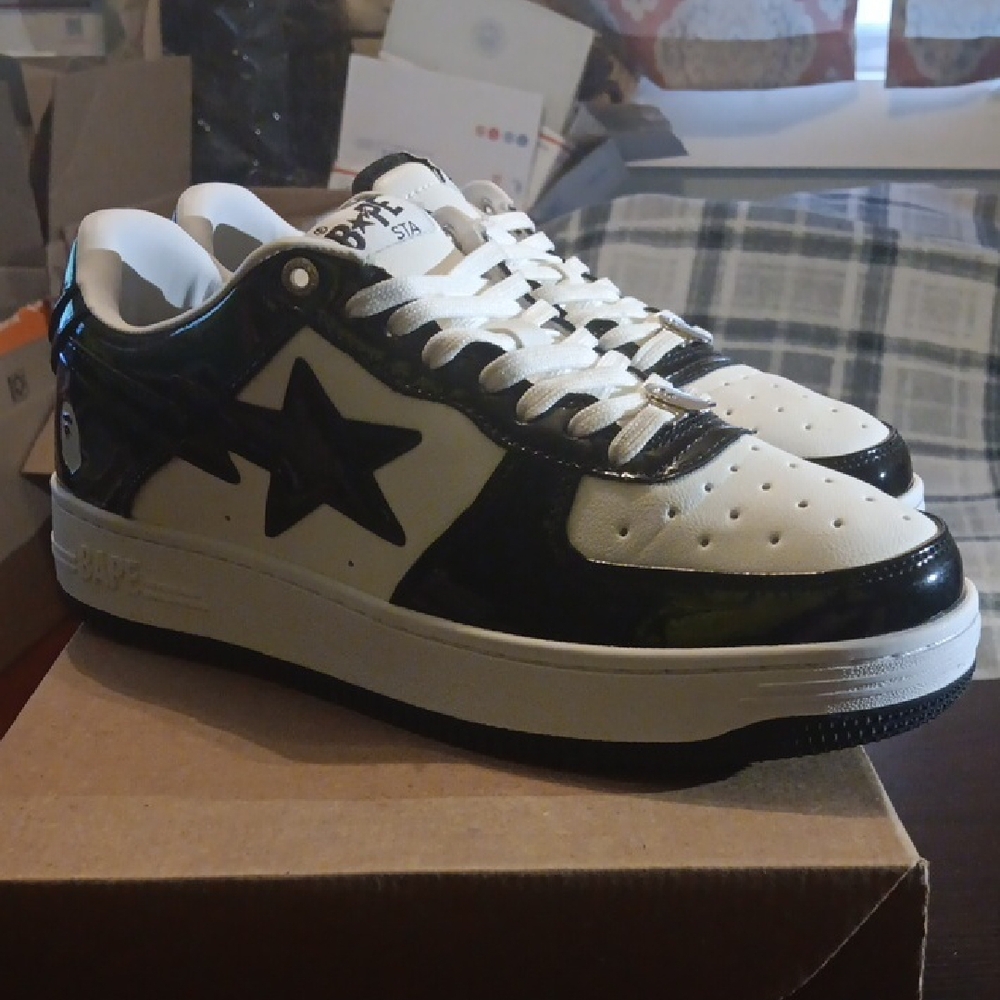 A Bathing Ape Bape Sta Low "Black" (2021) M9.5/W11 EUC - Picture 3 of 9